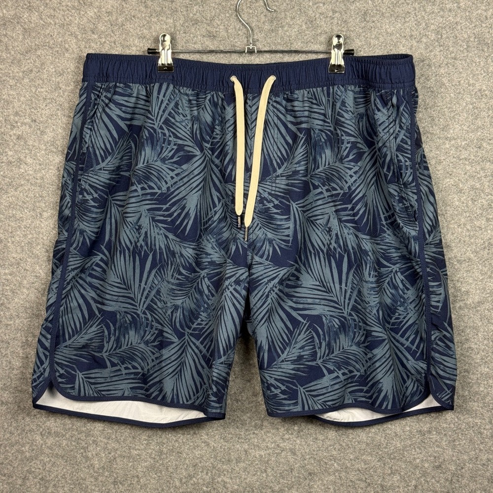Fair Harbor Men's Palm Leaf Swim Trunks Shorts XXXL Tropical Drawstring Pockets